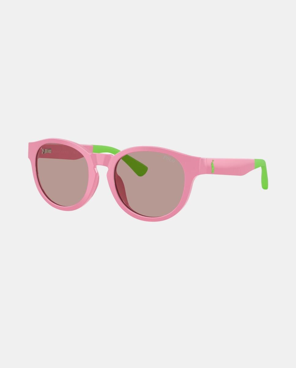 Gafa de sol infantil ovalada en inyectado - Polo - Rosa Rosa-7