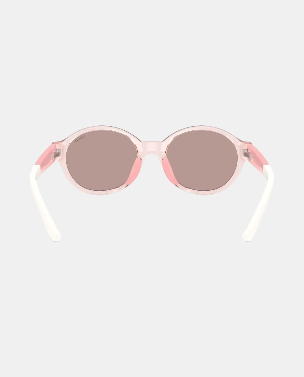 Óculos de Sol infantis Redondos Injetados Polo Rosa-6