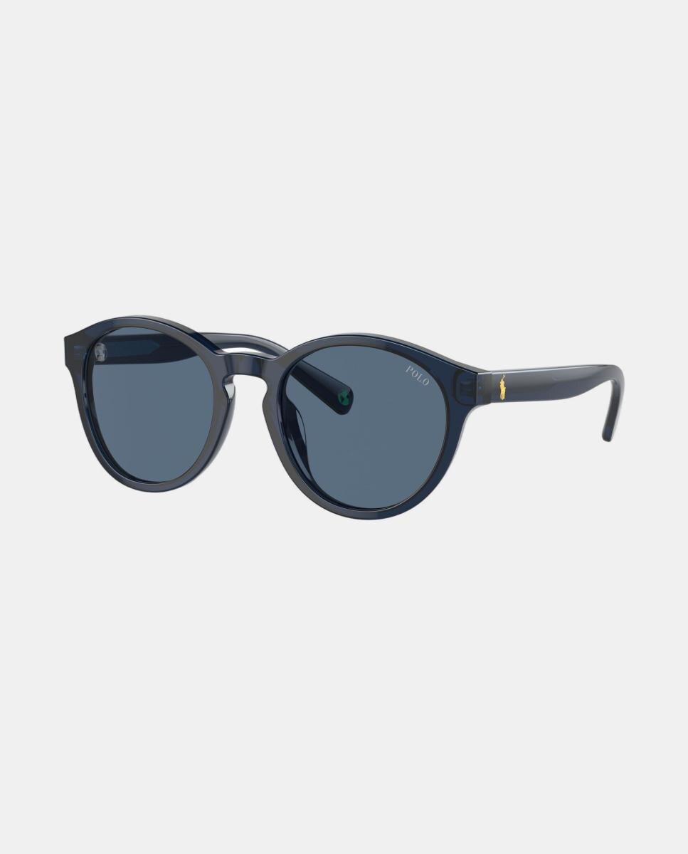 Óculos de Sol Infantis Redondos em Acetato Polo Azul-7