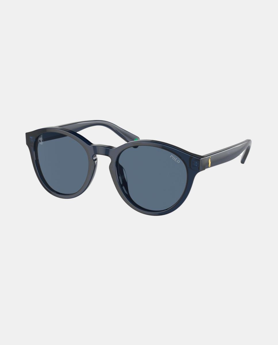 Óculos de Sol Infantis Redondos em Acetato Polo Azul-8