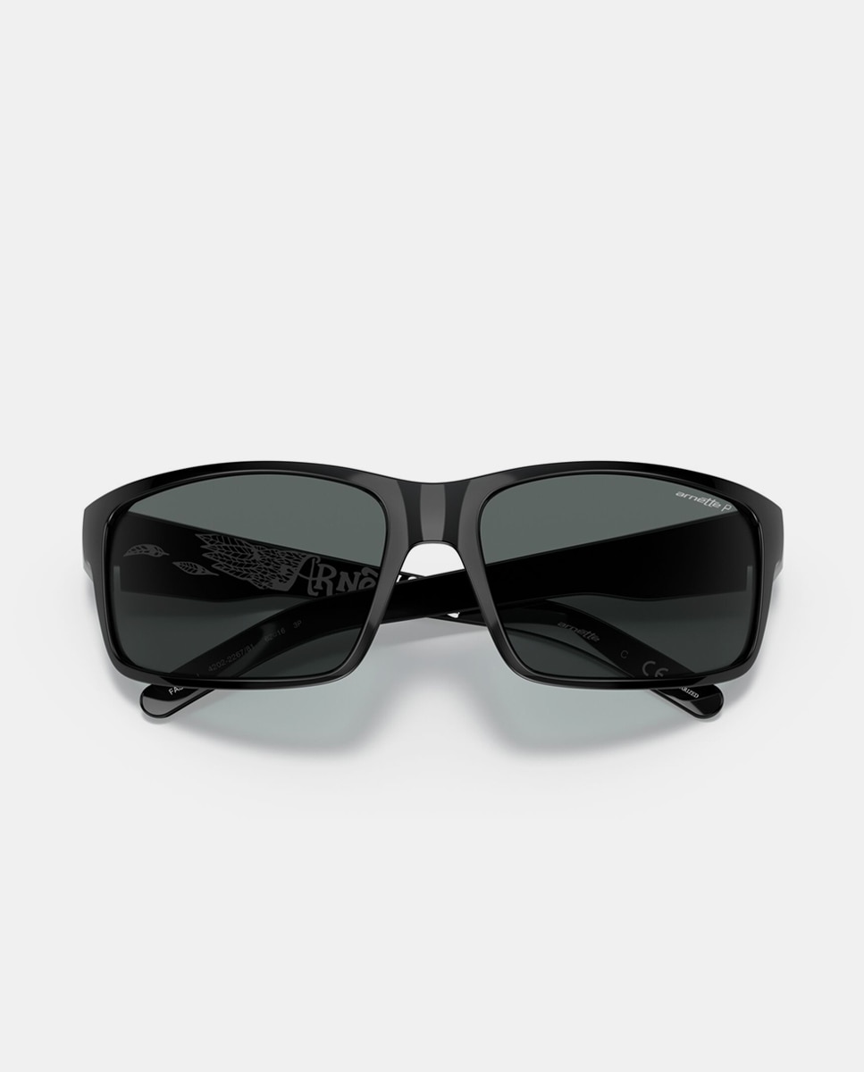 Gafas de sol AN4202 FASTBALL de hombre rectangular en inyectado con lente polarizada - Arnette - Negro Negro-5