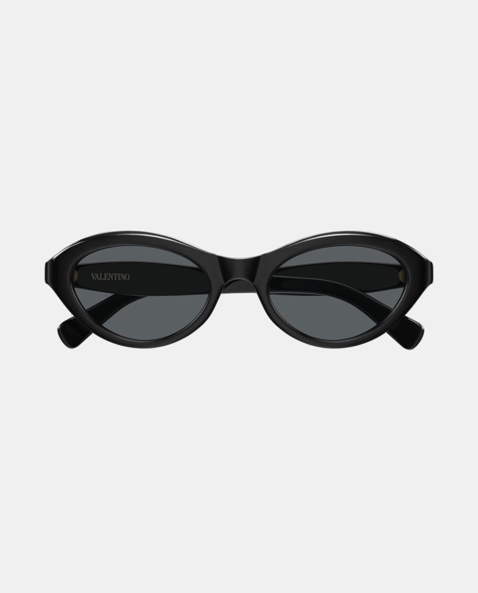 Óculos de Sol Olho de Gato em Acetato Preto-2