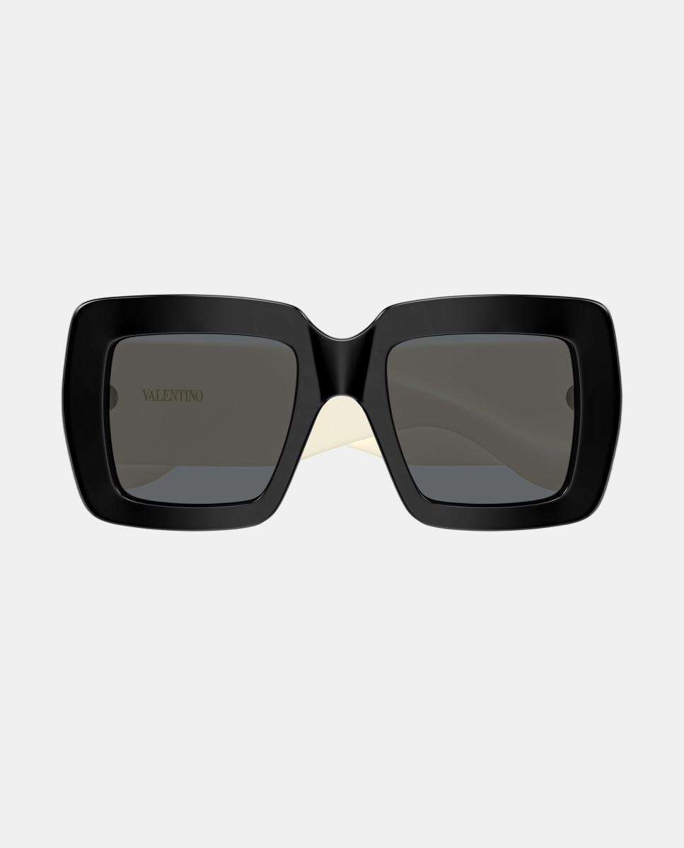 Imagen 2 de Gafas de sol VG0056S de mujer rectangular en acetato - Valentino - Negro Negro