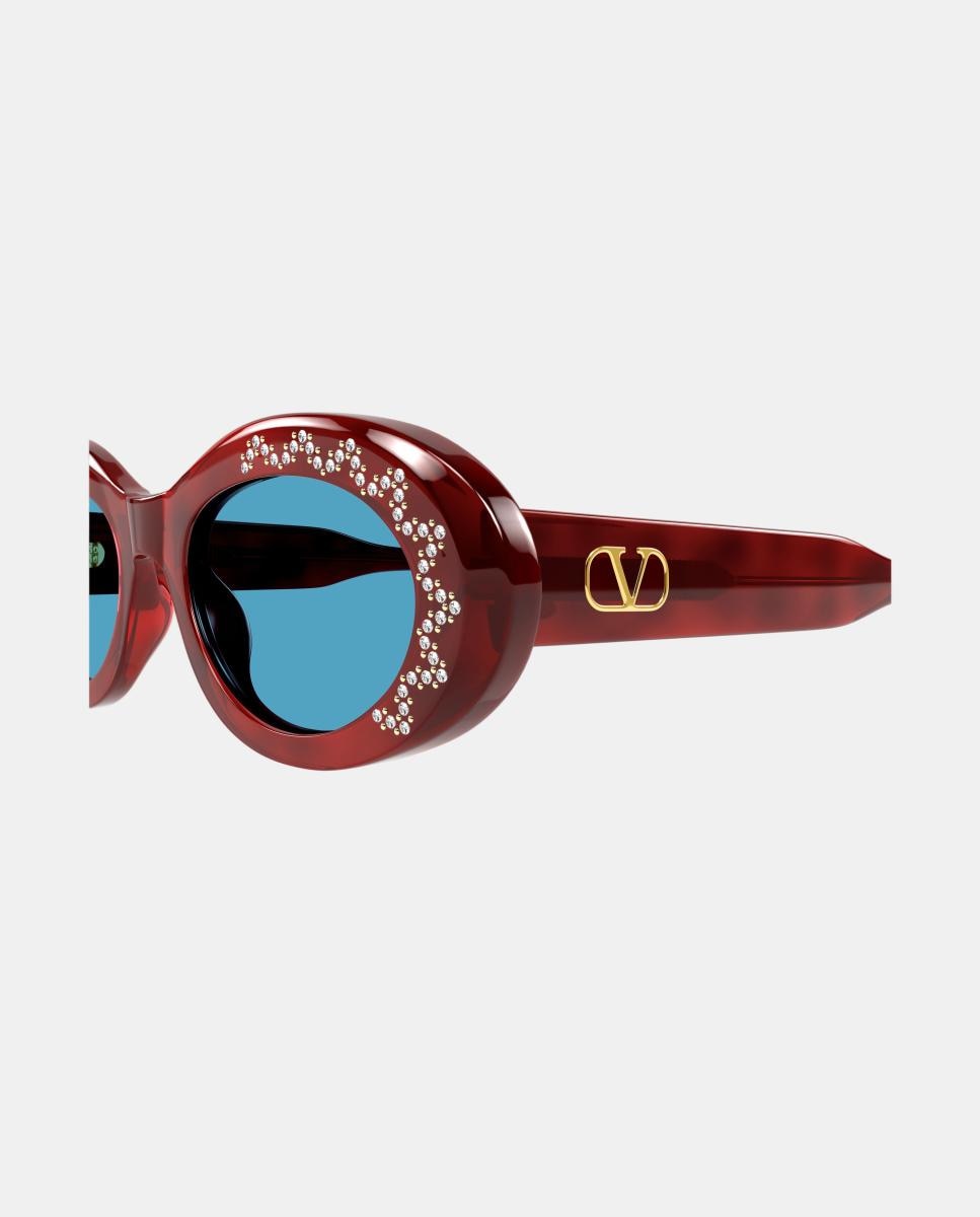 Imagen 3 de Gafas de sol VG0057S de mujer ovalada en acetato - Valentino - Marrón Marrón