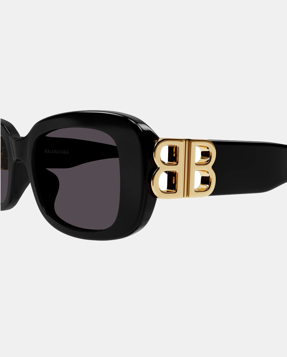 Gafas de sol de mujer rectangulares de acetato en - Balenciaga - Negro Negro-3