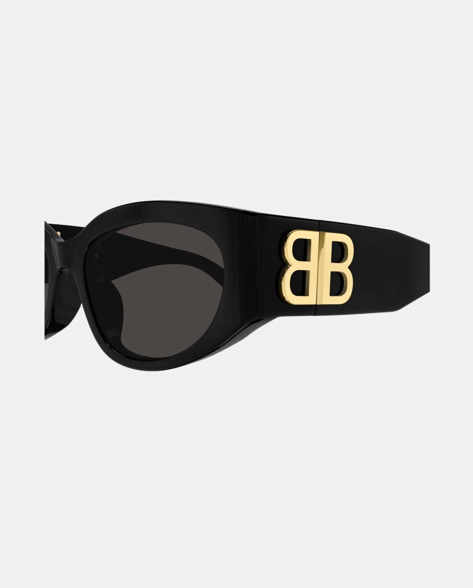 Gafa de sol BB0324SK de mujer ovalada en acetato - Balenciaga - Negro Negro-3