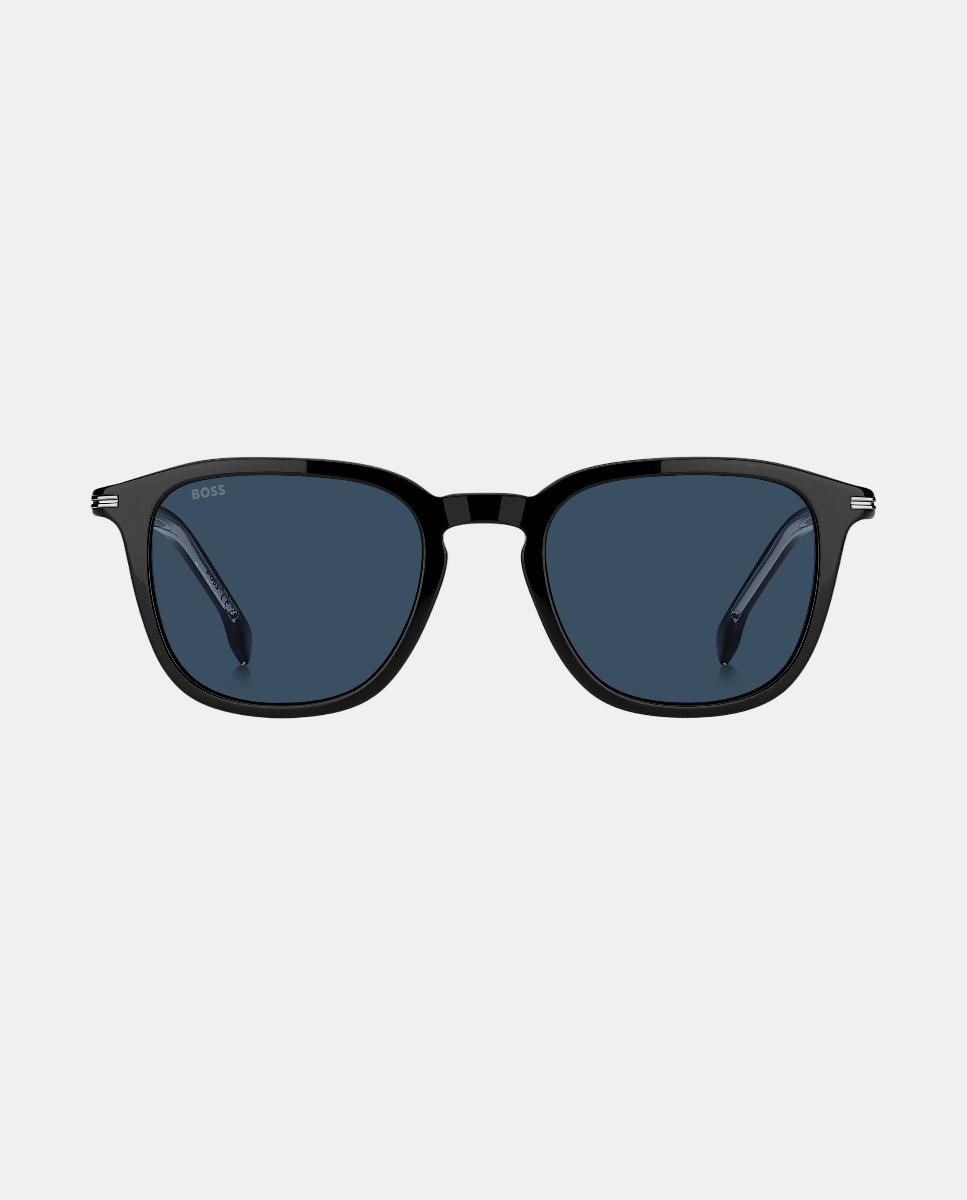 Imagen 0 de Gafas de sol de hombre ovalada en acetato Negro