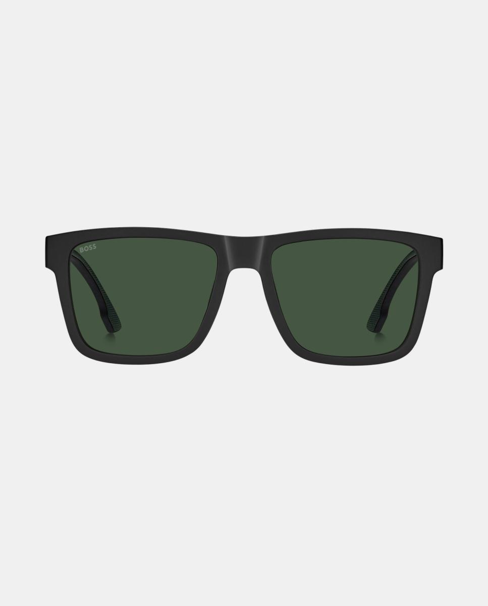Imagen 0 de Gafa de sol de hombre rectangular en poliamida Negro