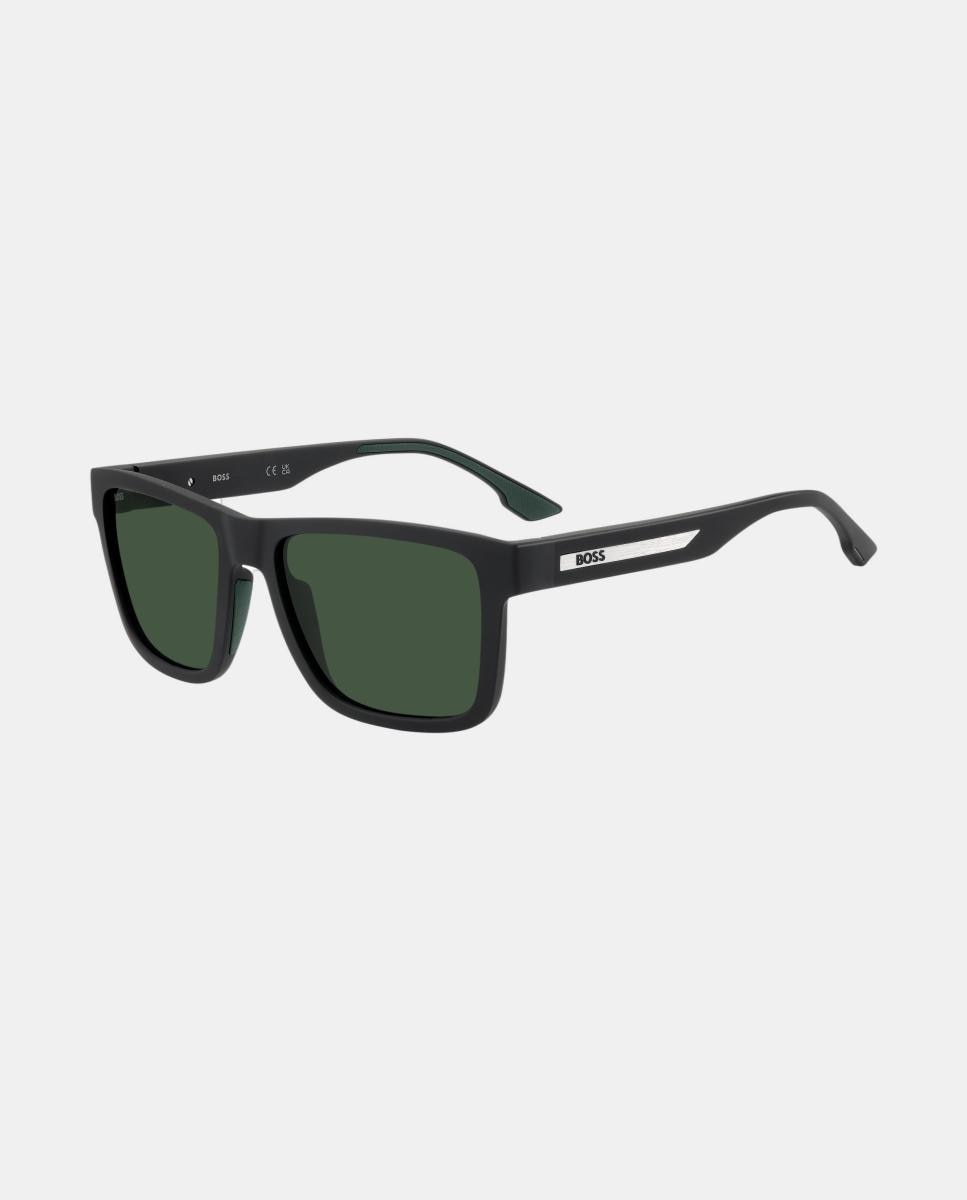 Gafa de sol de hombre rectangular en poliamida - Boss - Negro Negro-2