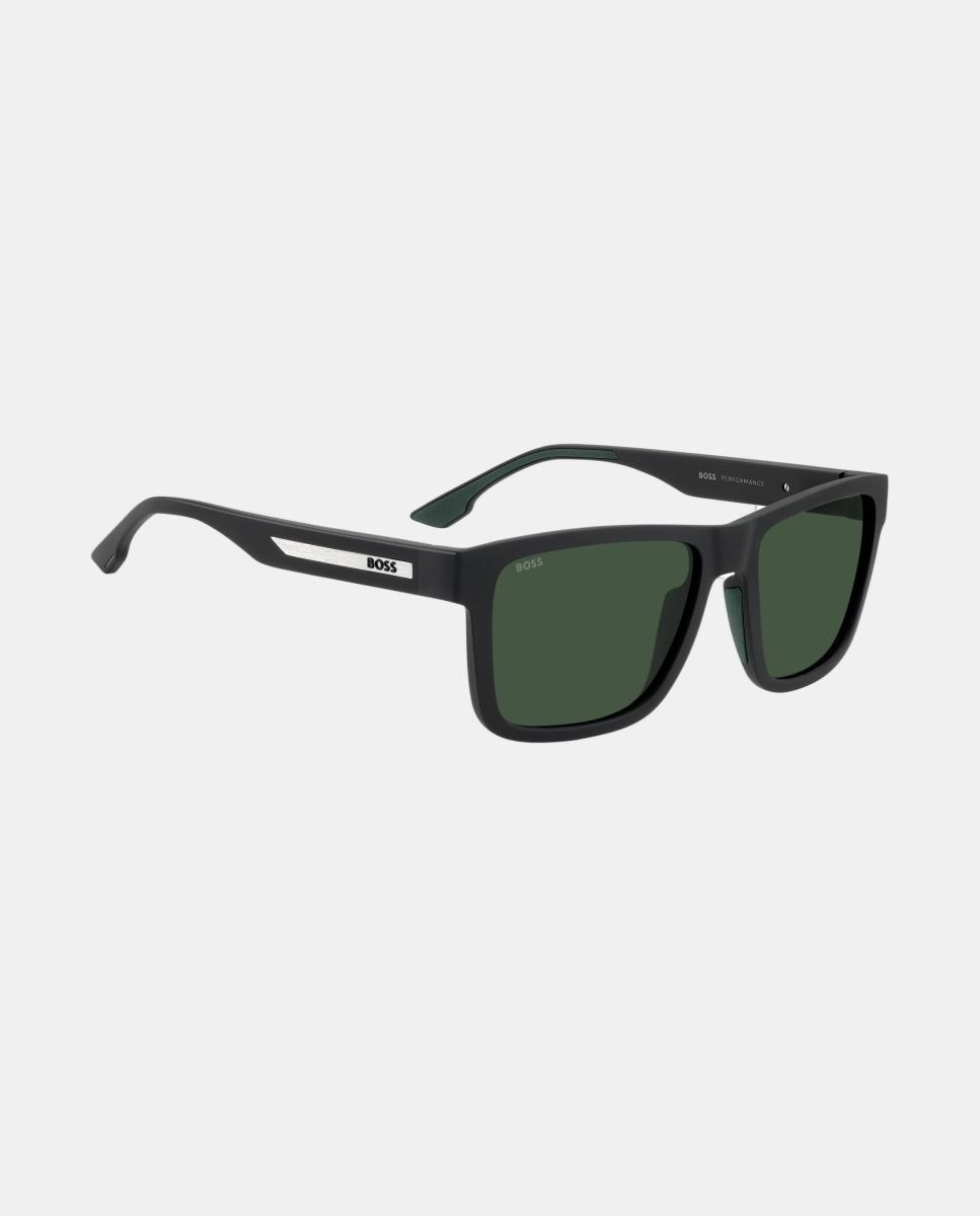 Gafa de sol de hombre rectangular en poliamida - Boss - Negro Negro-3