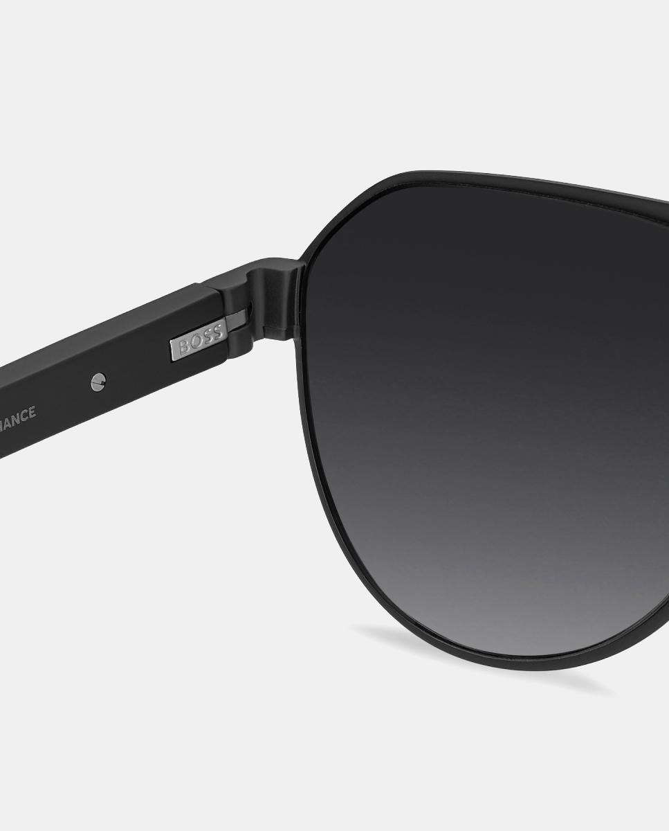 Gafas de sol BOSS 1989/S de hombre piloto en metal con lente degradada - Negro Negro-2