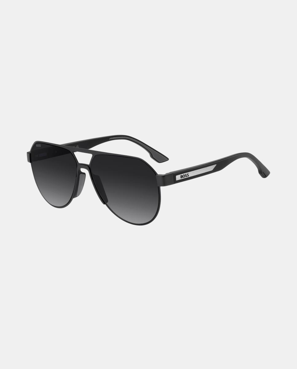 Gafas de sol BOSS 1989/S de hombre piloto en metal con lente degradada - Negro Negro-3