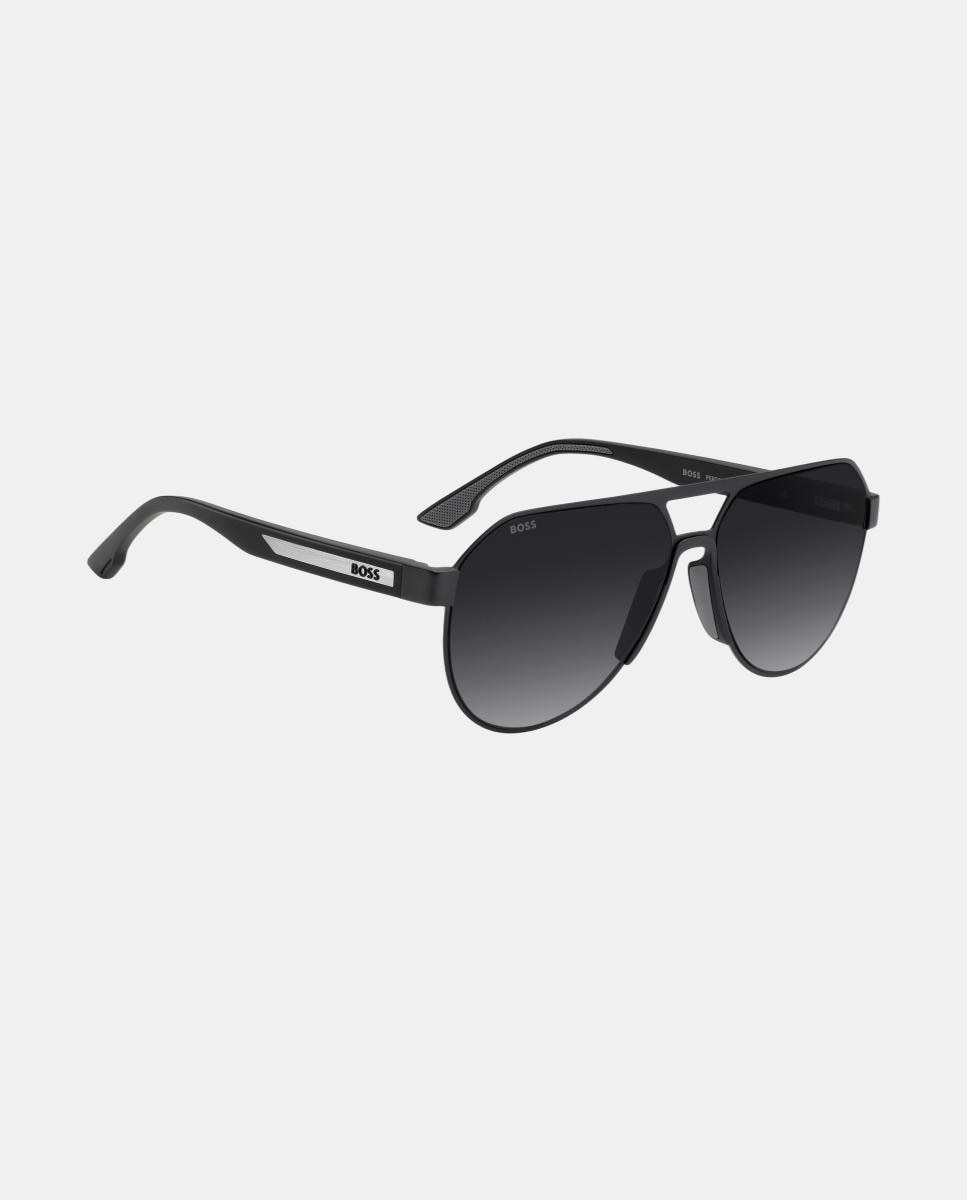 Gafas de sol BOSS 1989/S de hombre piloto en metal con lente degradada - Negro Negro-4
