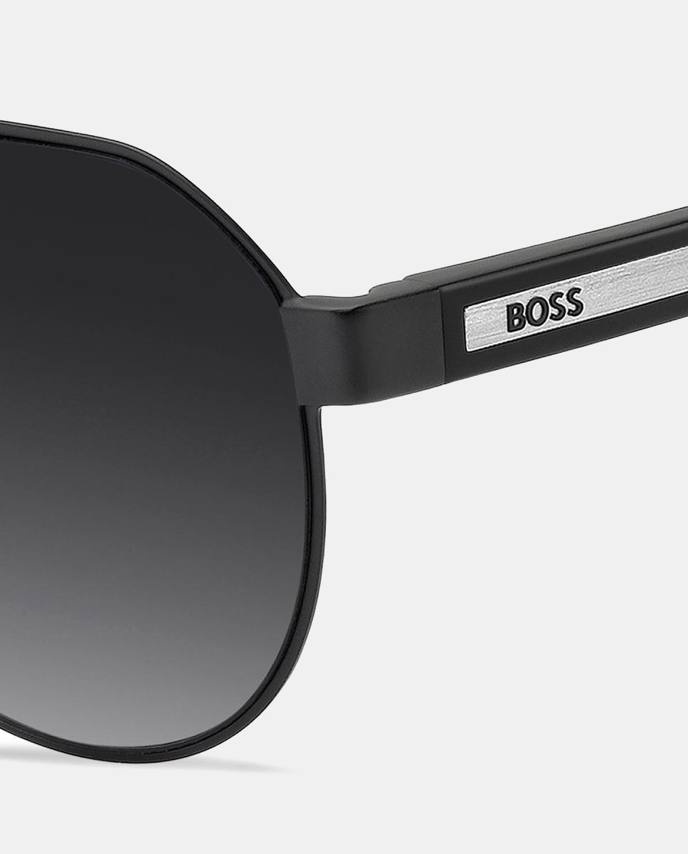Gafas de sol BOSS 1989/S de hombre piloto en metal con lente degradada - Negro Negro-5