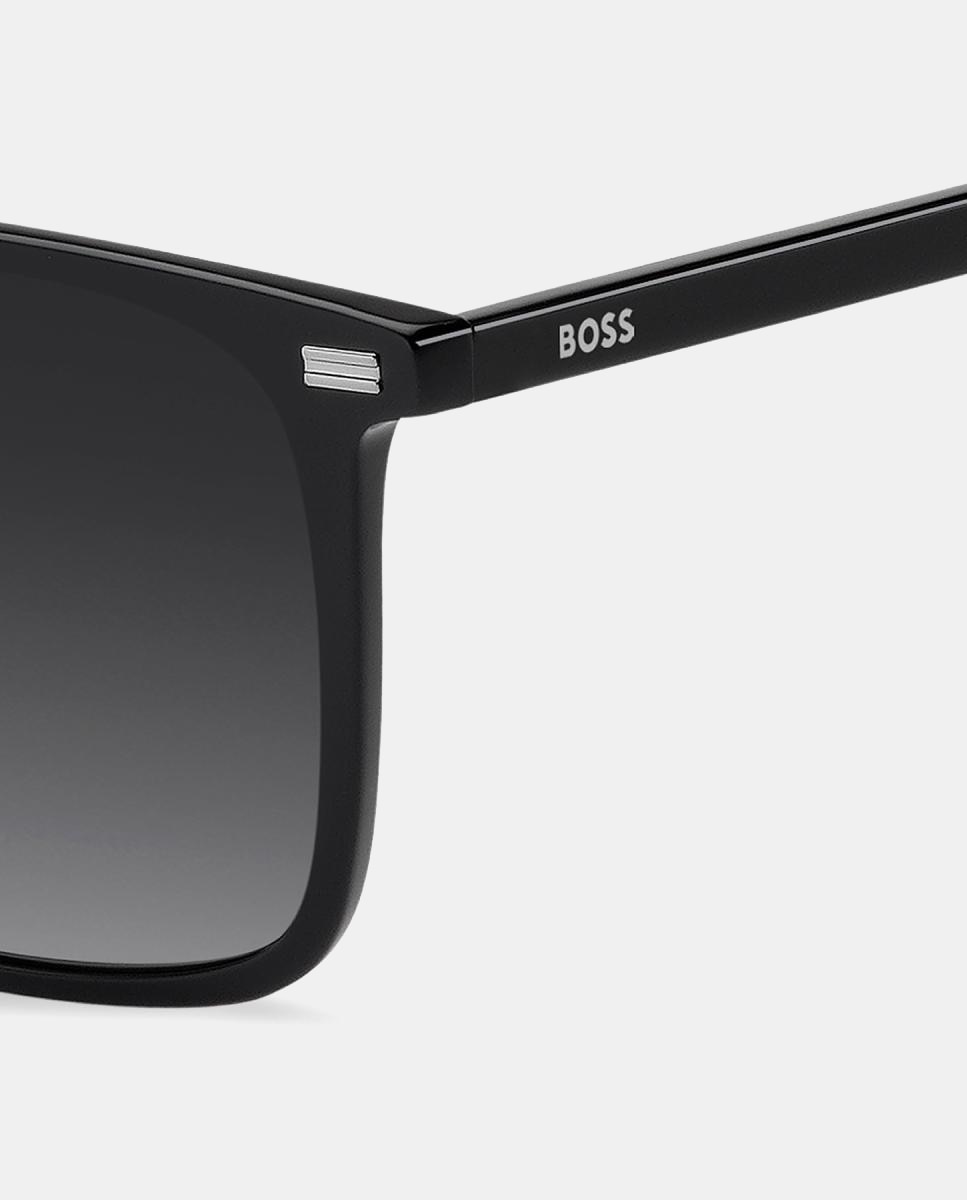 Gafas de sol BOSS 2004/G/S de hombre rectangular en acetato con lente degradada - Negro Negro-4