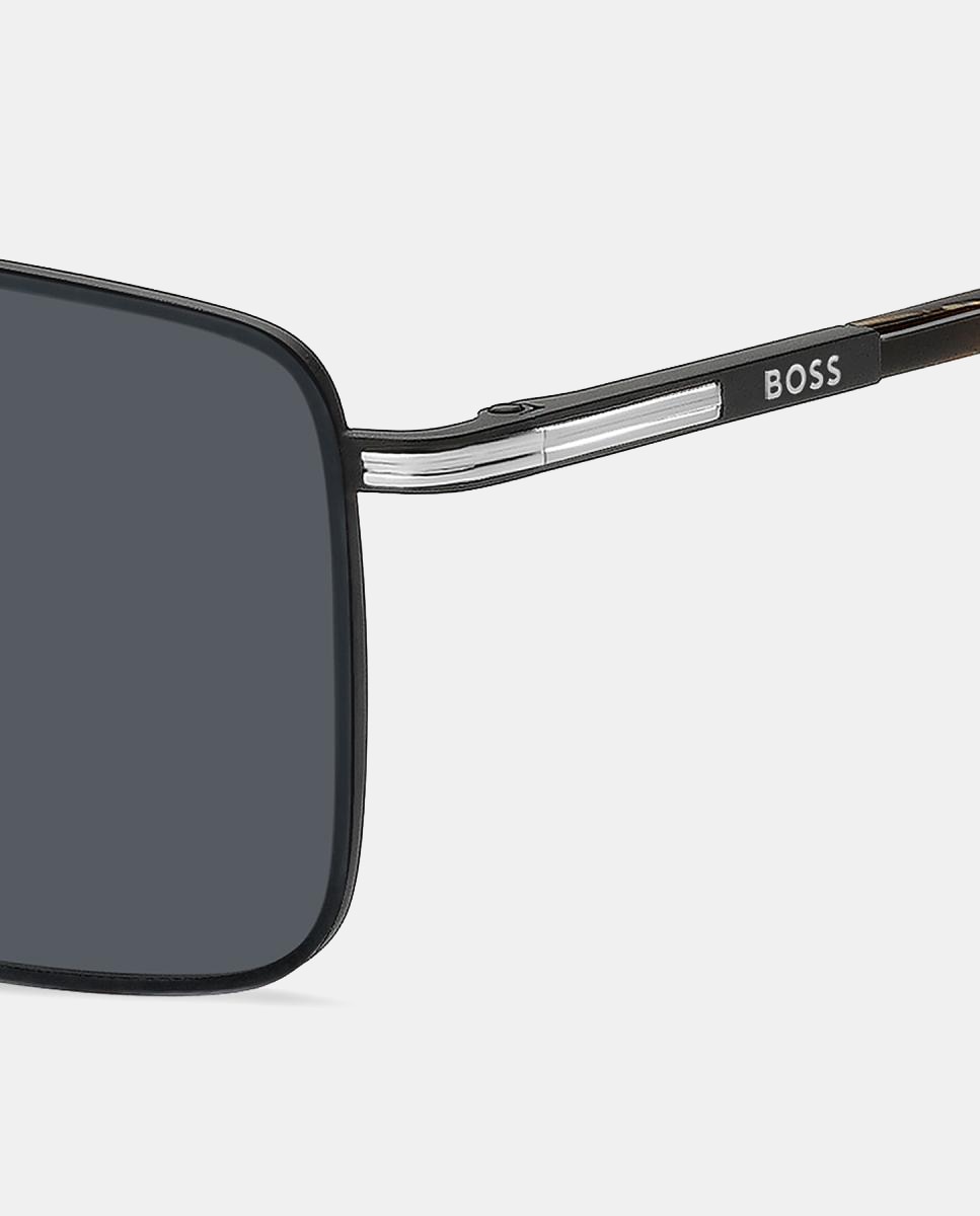 Gafas de sol BOSS 2007/G/S de hombre rectangular en metal - Negro Negro-4
