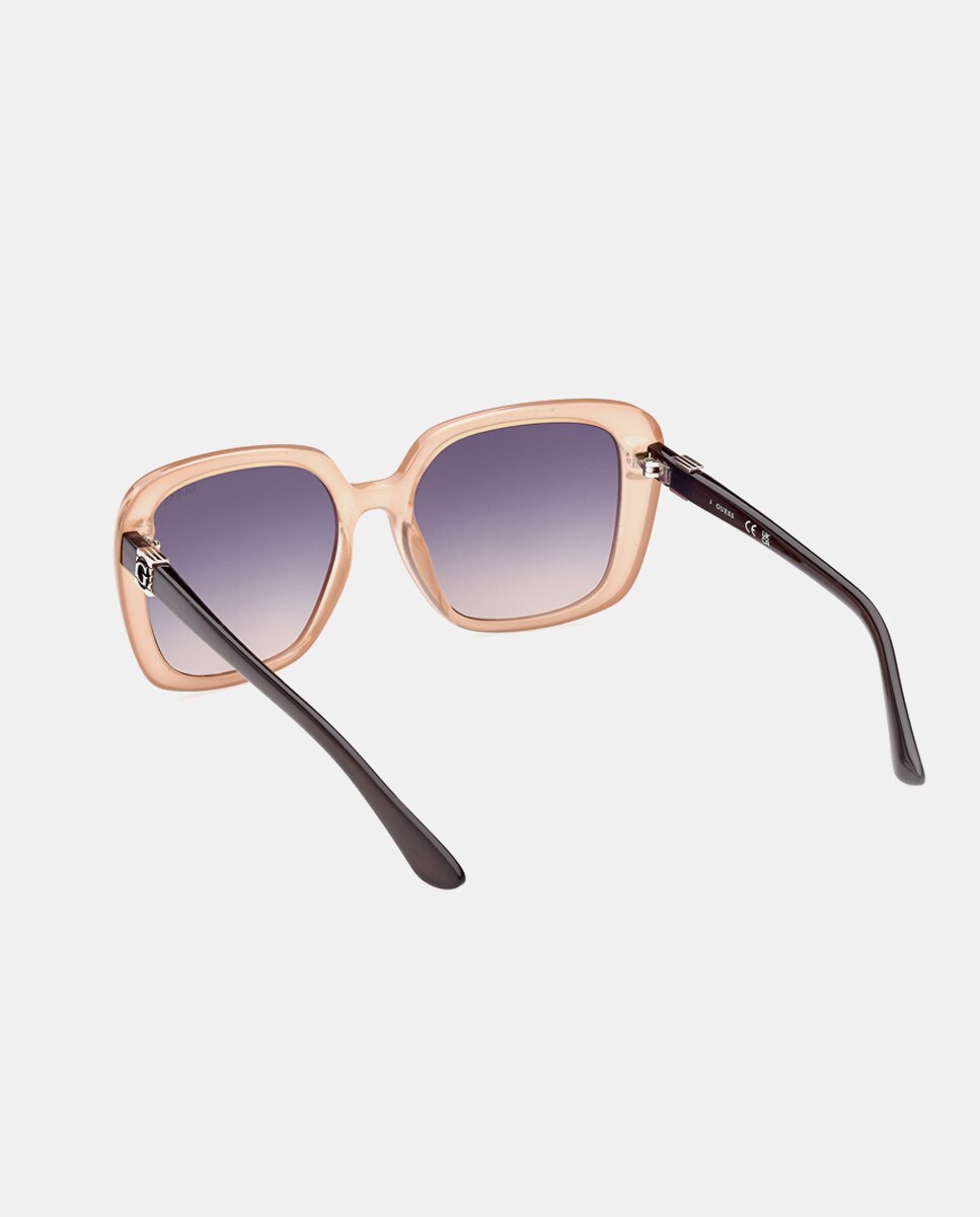 Gafa de sol de mujer cuadradas en color - Guess - Beige Beige-4