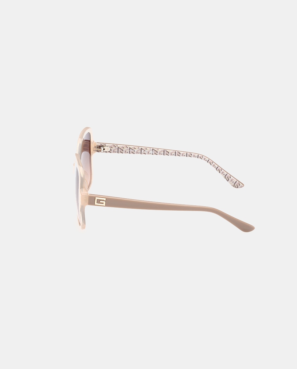 Gafas de sol de mujer cuadradas oversize en - Guess - Beige Beige-2