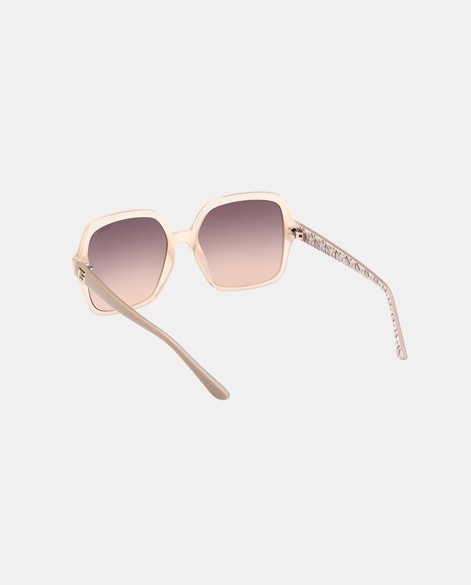 Gafas de sol de mujer cuadradas oversize en - Guess - Beige Beige-3