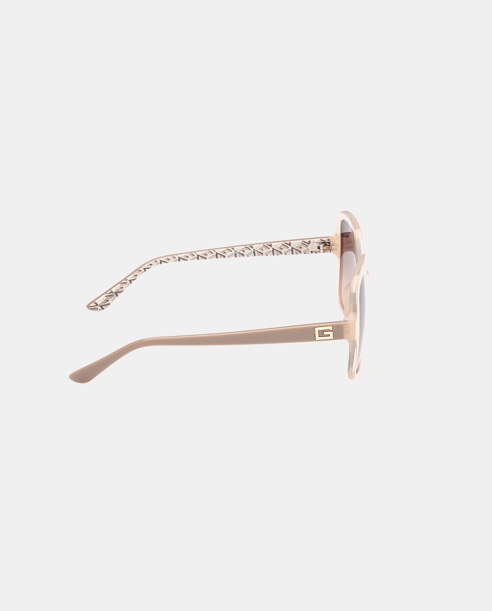 Gafas de sol de mujer cuadradas oversize en - Guess - Beige Beige-5