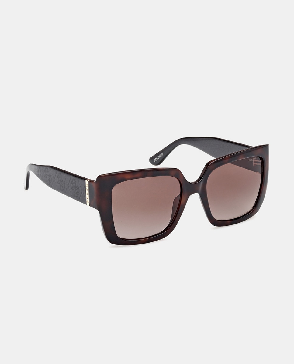 Gafa de sol mujer cuadradas en inyectado con lente degradada - Guess - Marrón Marrón-8