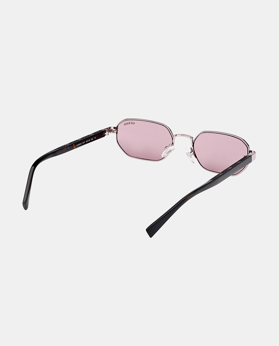 Gafa de sol unisex geométrica metalica - Guess - Lila Lila-4