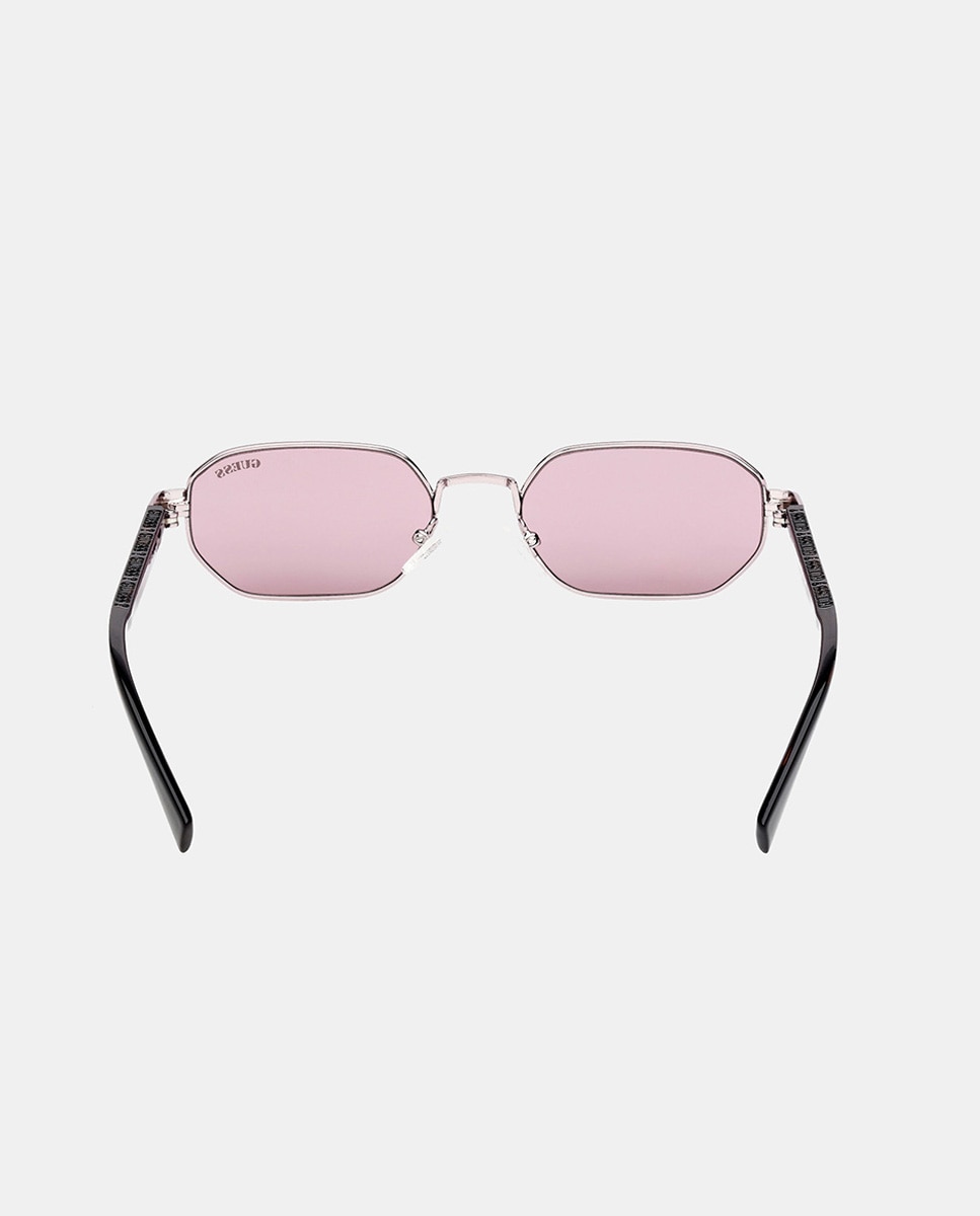 Gafa de sol unisex geométrica metalica - Guess - Lila Lila-5