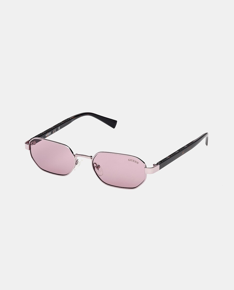 Gafa de sol unisex geométrica metalica - Guess - Lila Lila-6