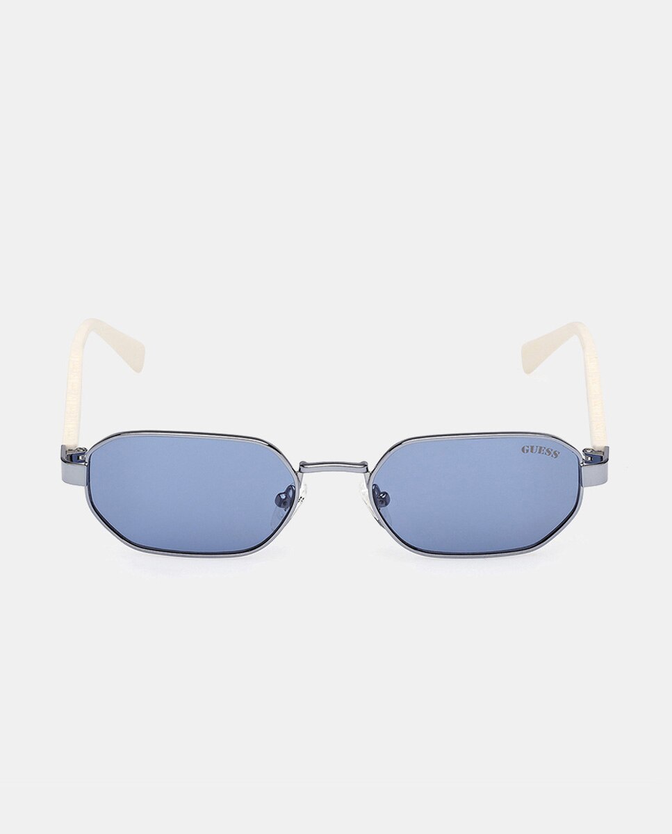 Gafa de sol unisex geométrica metalica - Guess - Azul Azul-1