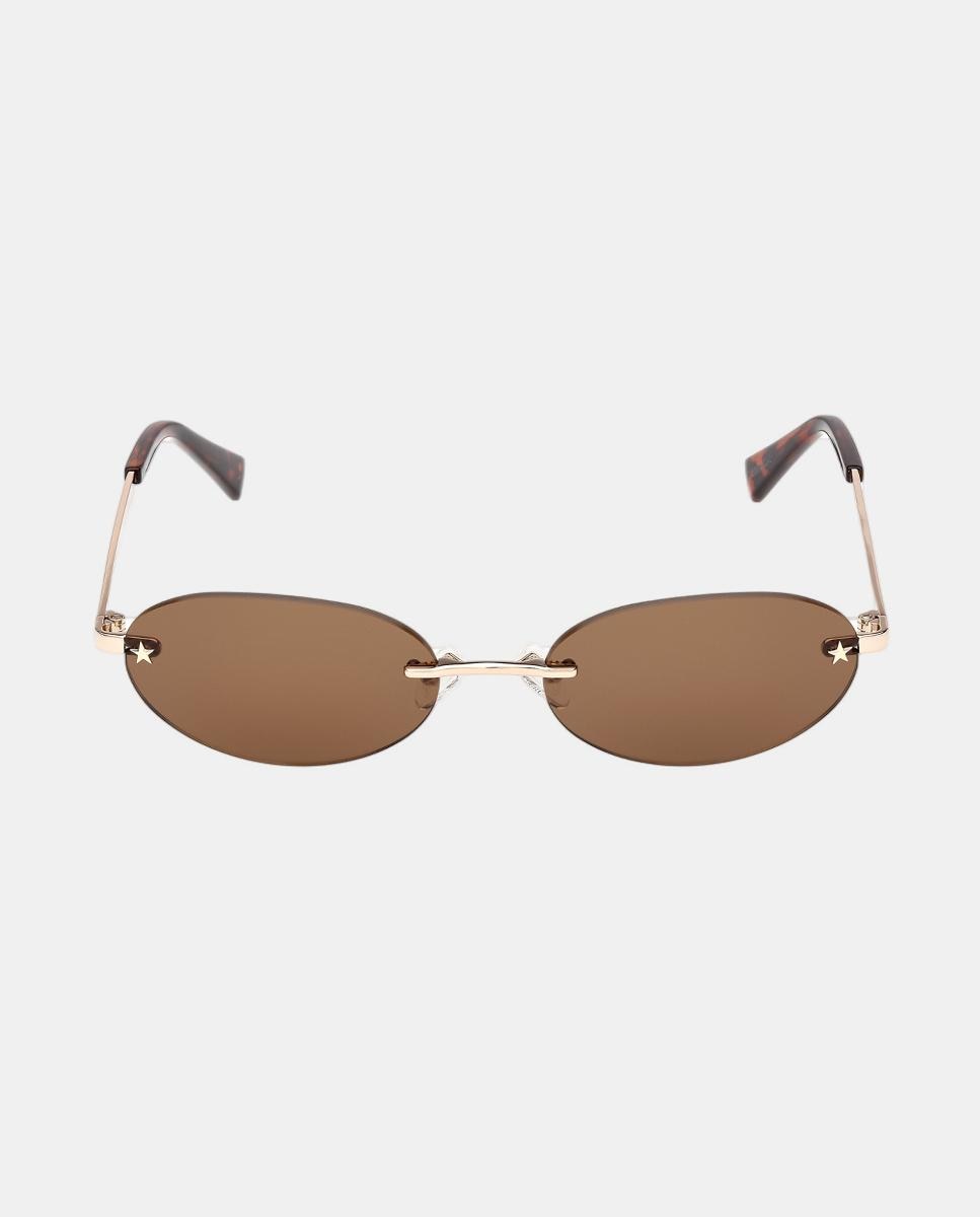Imagen 0 de Gafa de sol unisex ovalada metalica Oro