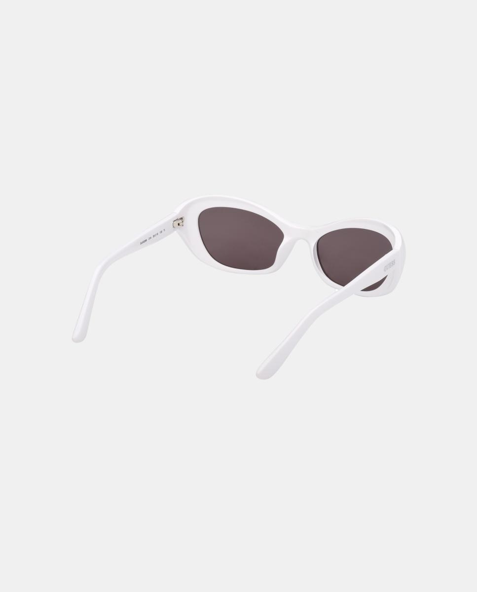 Gafa de sol de mujer ojo de gato en inyectado - Guess - Blanco Blanco-6