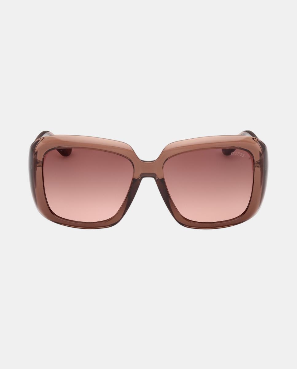 Gafa de sol de mujer cuadrada en inyectado con lente degradada - Guess - Marrón Marrón-1