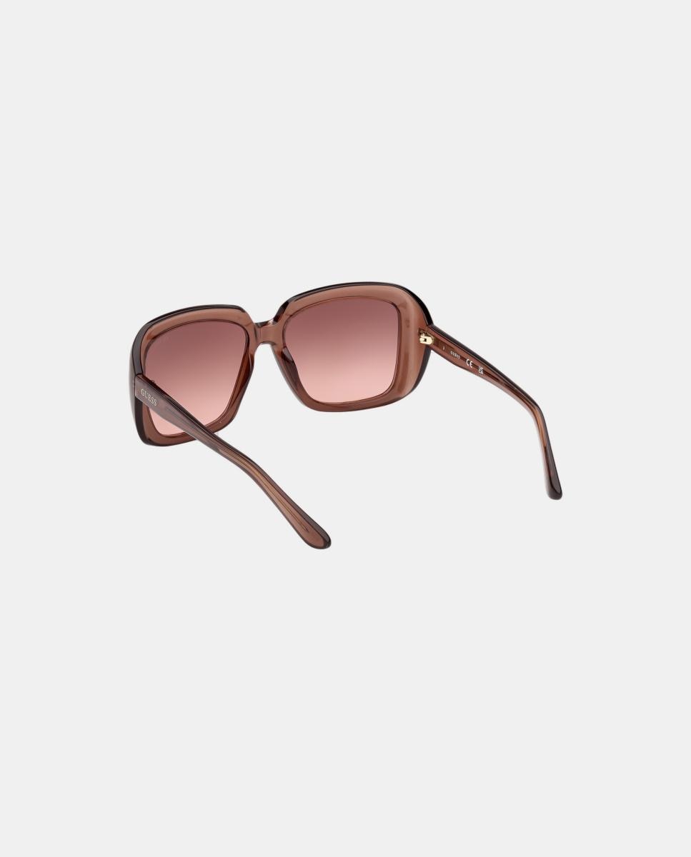 Gafa de sol de mujer cuadrada en inyectado con lente degradada - Guess - Marrón Marrón-4