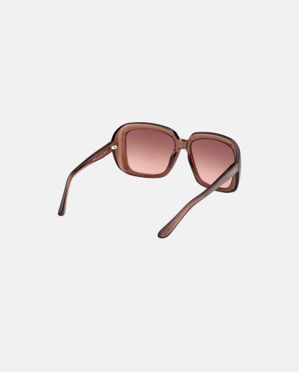 Gafa de sol de mujer cuadrada en inyectado con lente degradada - Guess - Marrón Marrón-6