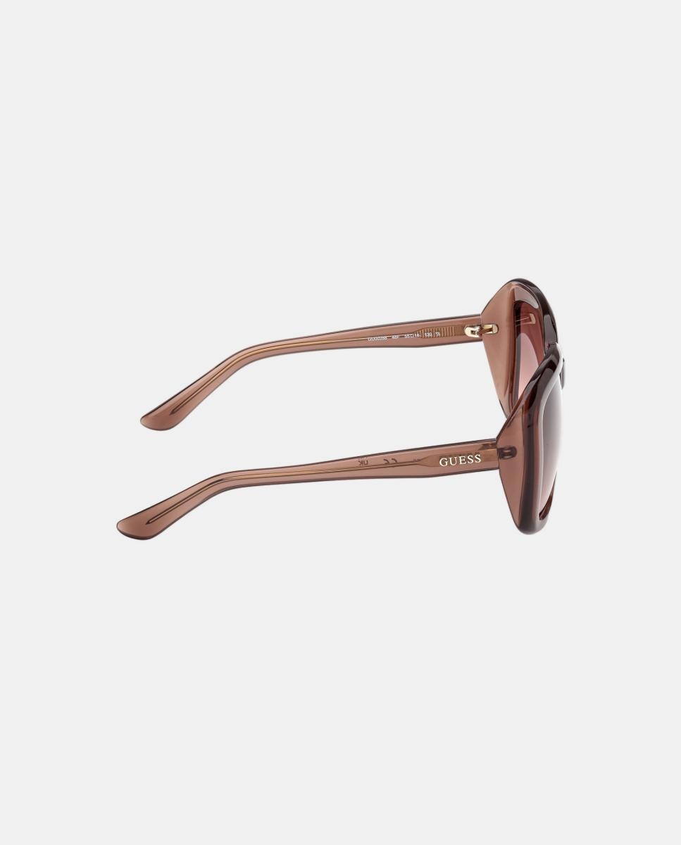 Gafa de sol de mujer cuadrada en inyectado con lente degradada - Guess - Marrón Marrón-7