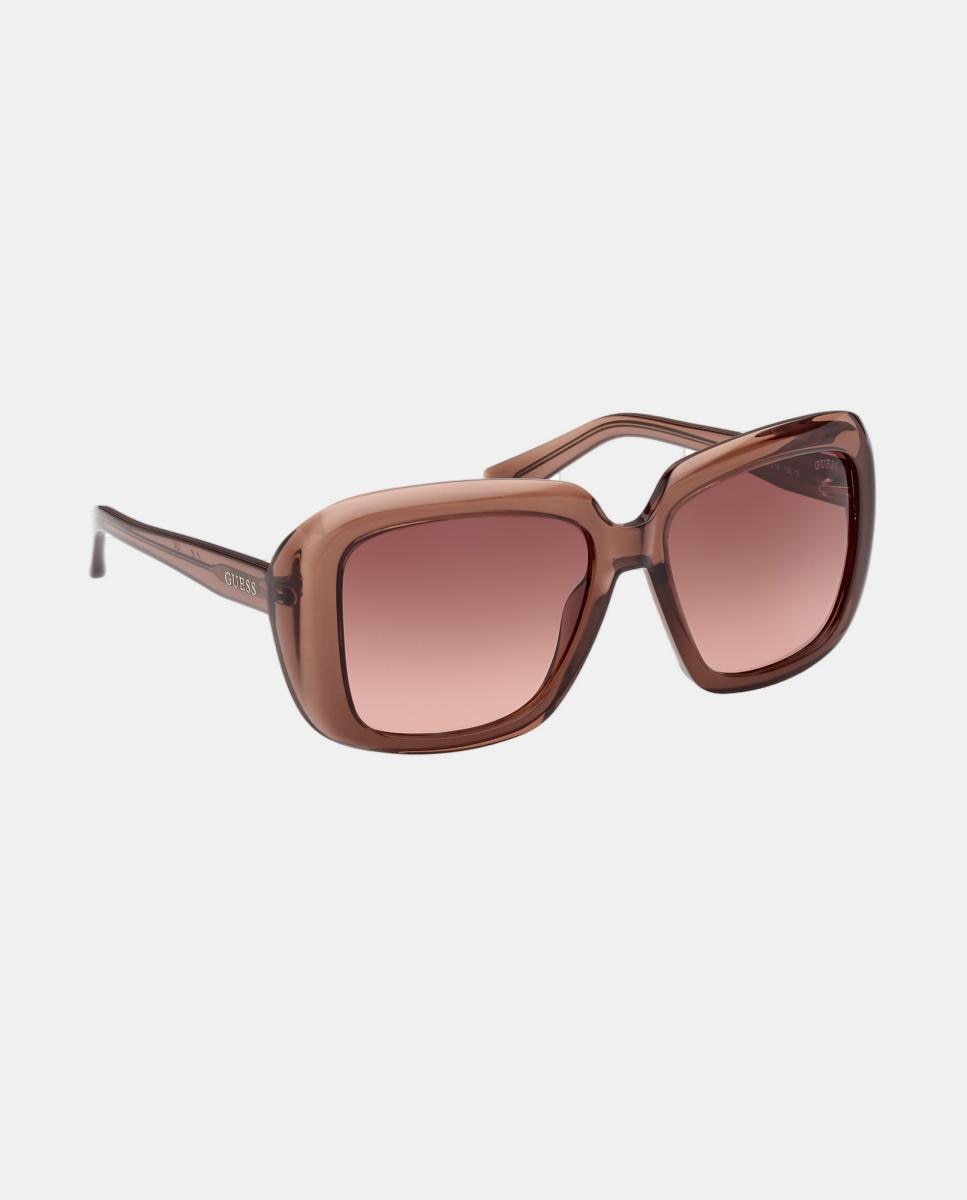 Gafa de sol de mujer cuadrada en inyectado con lente degradada - Guess - Marrón Marrón-8