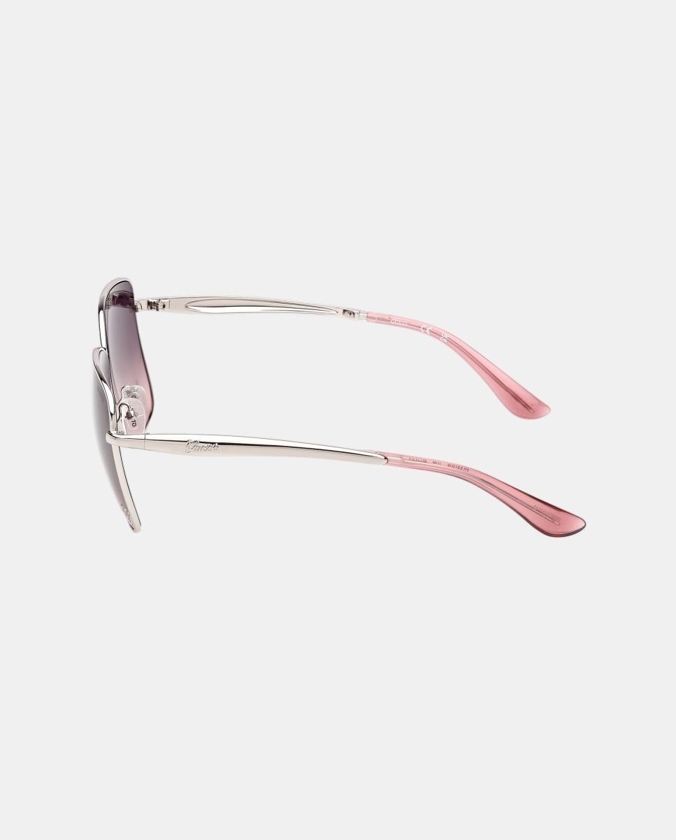 Gafas de sol GU00308 de mujer cuadrada en metal con lente degradada - Guess - Marrón Marrón-3