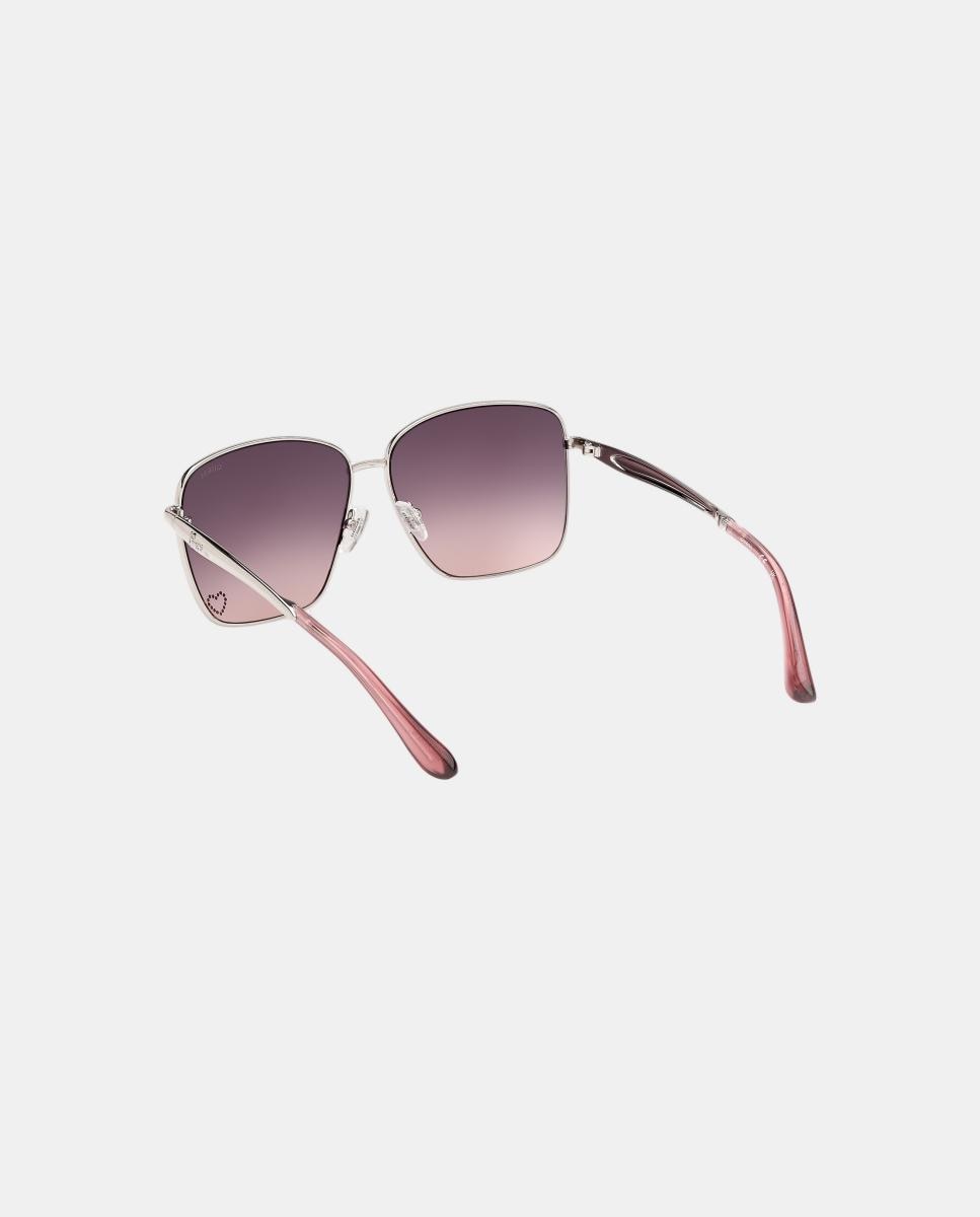 Gafas de sol GU00308 de mujer cuadrada en metal con lente degradada - Guess - Marrón Marrón-4