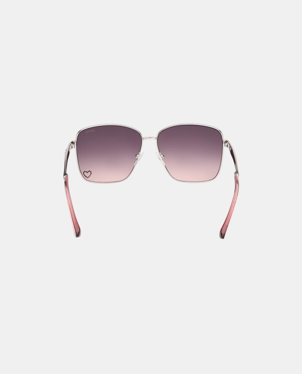 Gafas de sol GU00308 de mujer cuadrada en metal con lente degradada - Guess - Marrón Marrón-5