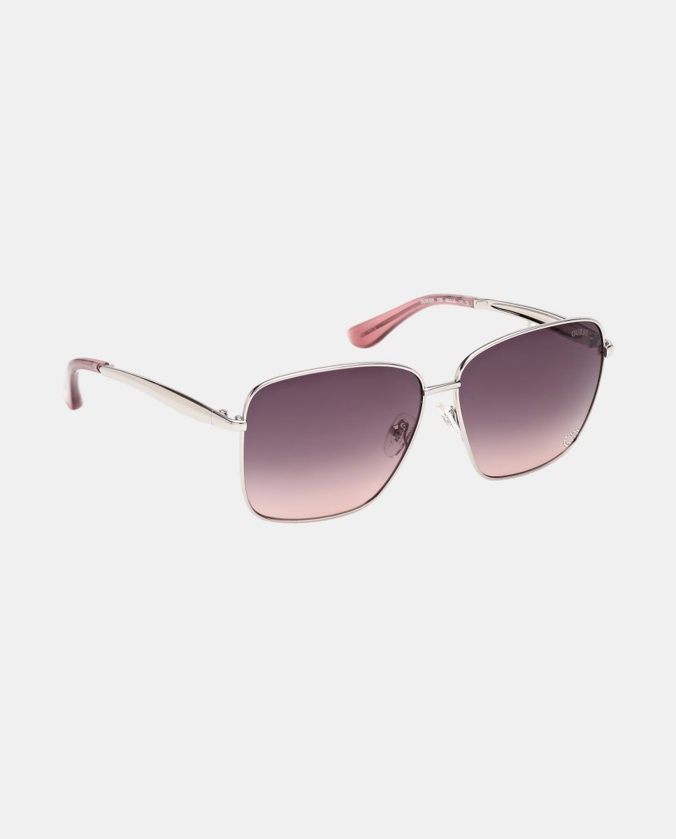 Gafas de sol GU00308 de mujer cuadrada en metal con lente degradada - Guess - Marrón Marrón-8