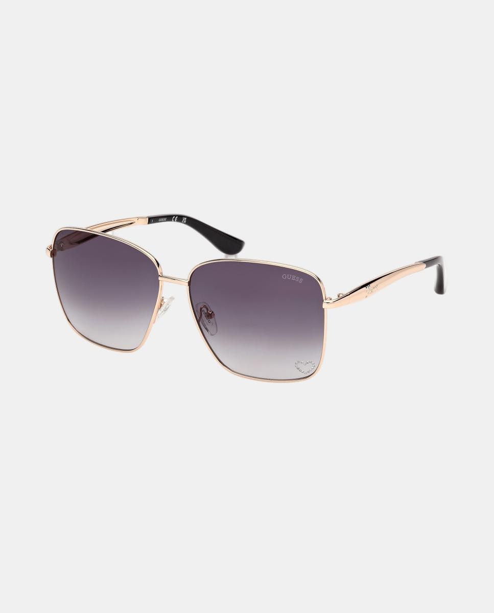 Gafas de sol GU00308 de mujer cuadrada en metal con lente degradada - Guess - Oro Oro-2
