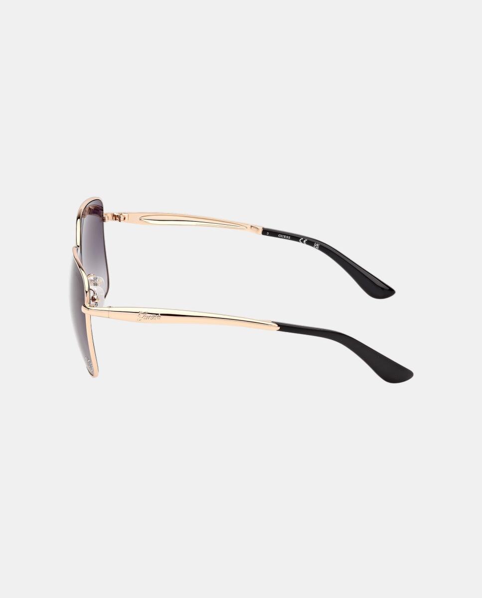 Gafas de sol GU00308 de mujer cuadrada en metal con lente degradada - Guess - Oro Oro-3
