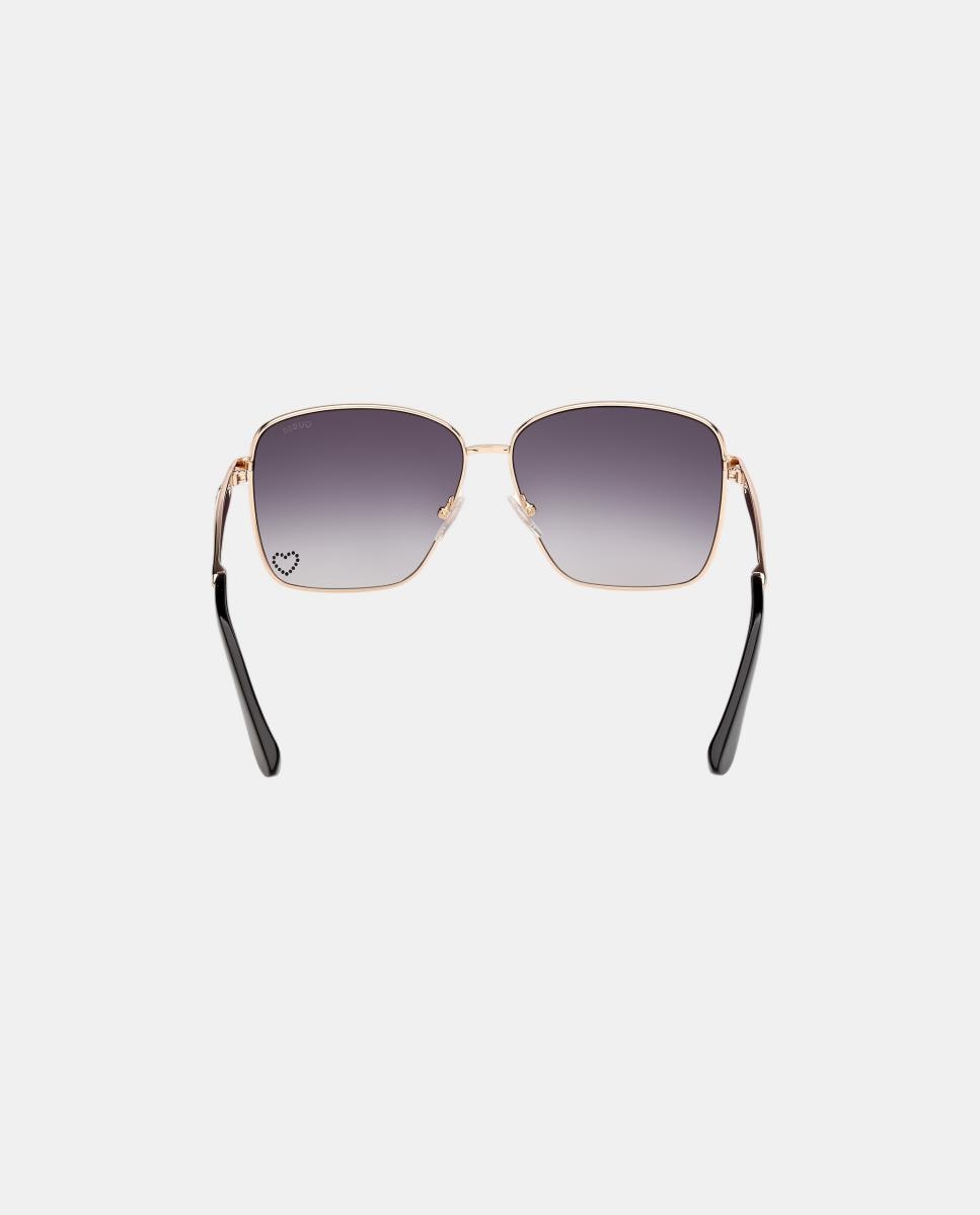 Gafas de sol GU00308 de mujer cuadrada en metal con lente degradada - Guess - Oro Oro-5