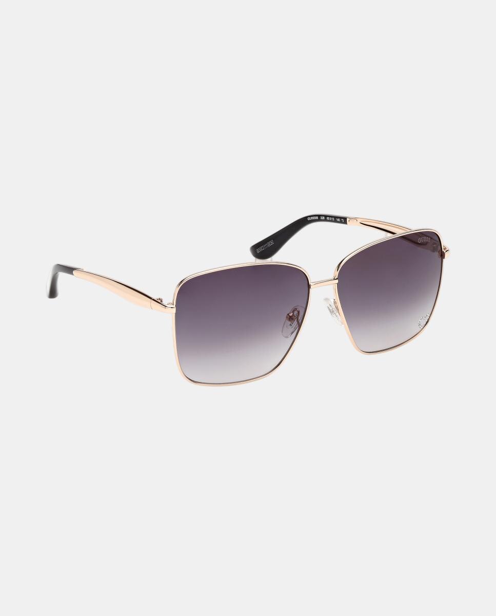 Gafas de sol GU00308 de mujer cuadrada en metal con lente degradada - Guess - Oro Oro-8