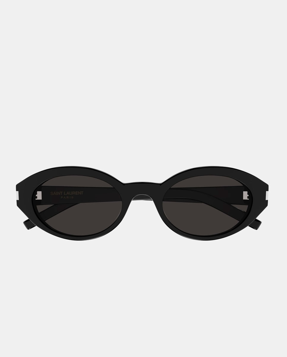 Gafas de sol de mujer ovaladas de acetato negras - Saint Laurent - Negro Negro-1