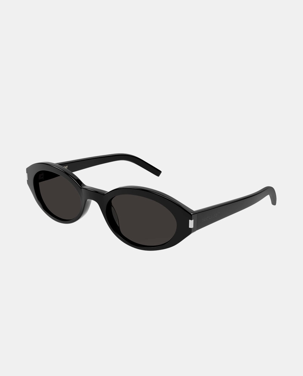 Gafas de sol de mujer ovaladas de acetato negras - Saint Laurent - Negro Negro-3