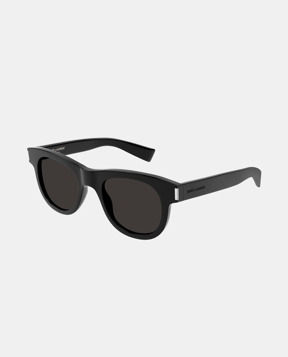 Imagem 0 de Óculos de Sol Unissexo Redondos de Acetato - Preto