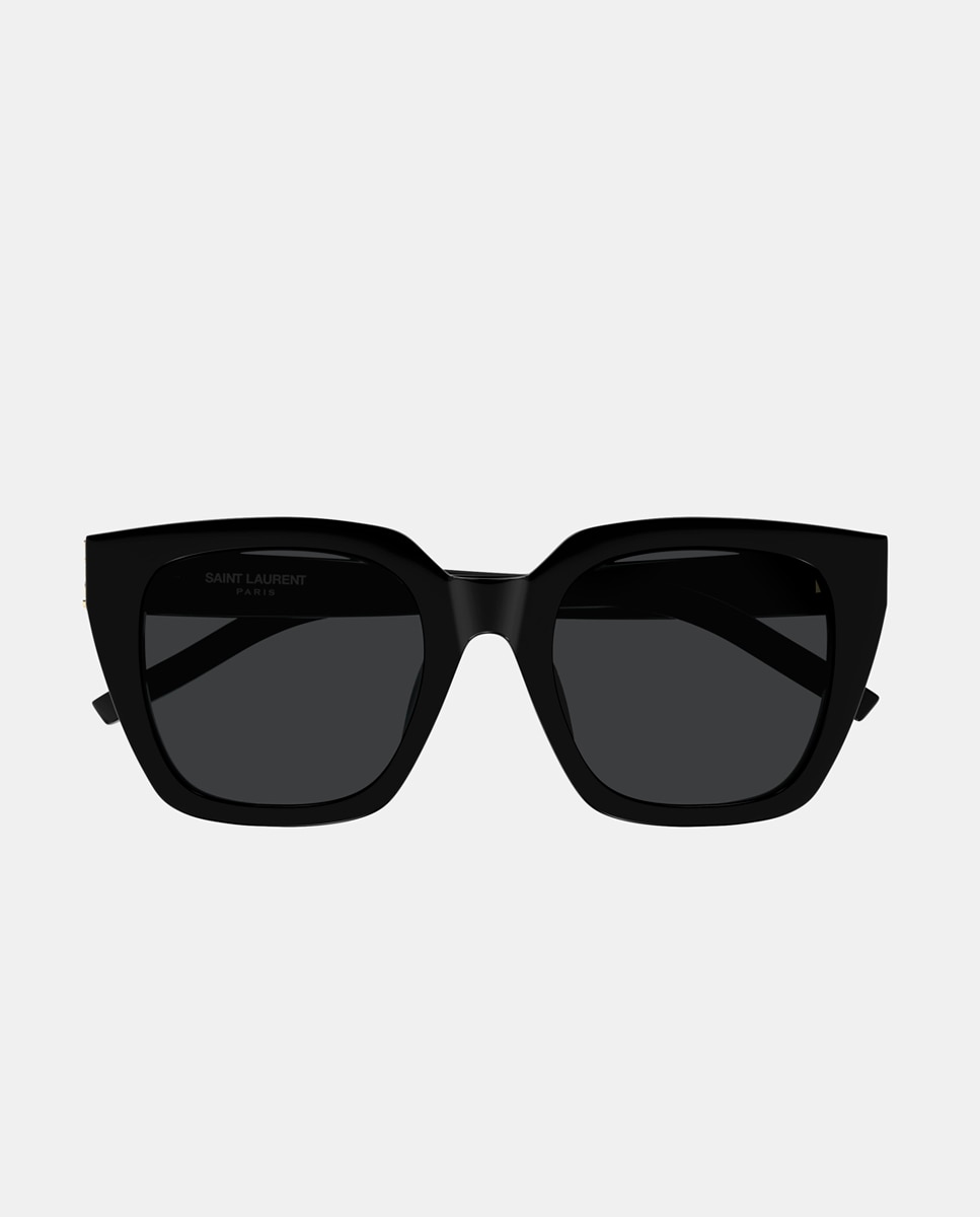 Gafas de sol de mujer ojo de gato en acetato reciclado - Saint Laurent - Negro Negro-2