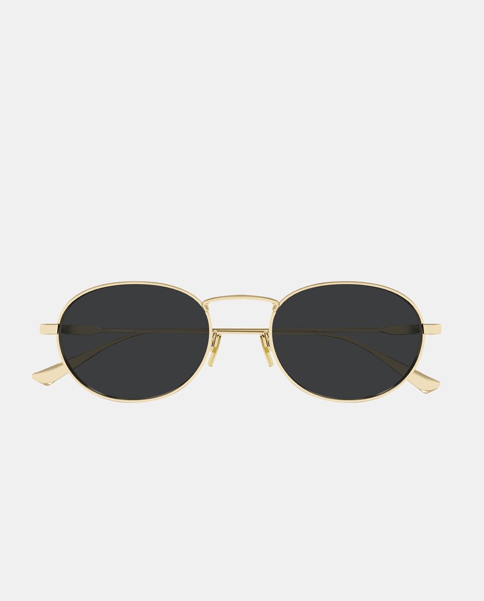 Gafa de sol de hombre ovalada metalica - Saint Laurent - Oro Oro-2