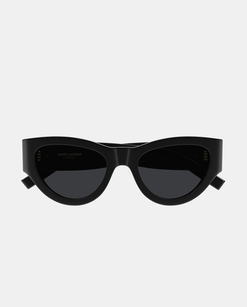 Gafa de sol de mujer ojo de gato en acetato - Saint Laurent - Negro Negro-2